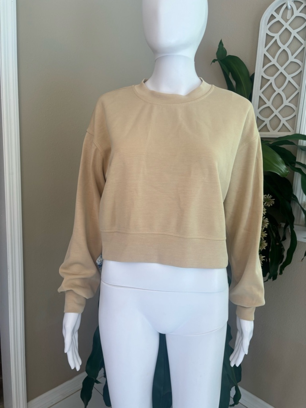 lululemon athletica Light Sage Cropped Crewneck Sweatshirt